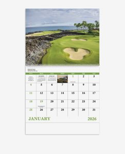 Calendriers personnalisés 2027 avec logo sur spirale pour fairways et greens – Cadeau promotionnel <span class=keywords><strong>de</strong></span> golf haut <span class=keywords><strong>de</strong></span> gamme en gros - Product Image 4
