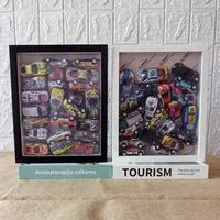 Marco de Fotos Negro para Almacenamiento de Autos de Juguete, Decoración para el Hogar, Caja de Exhibición para Autos