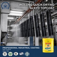 Revêtement liquide alkyde brillant Wolong Fast Dry 70, application rapide par pulvérisation pour la production d'acier en chaîne de montage, utilisation extérieure