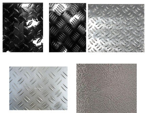Plaque de diamant en alliage d'<span class=keywords><strong>aluminium</strong></span> gaufré brillant, 1mm-8mm, 6061 pièces, feuille à carreaux - Product Image 2