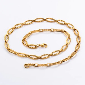 Chaîne à maillons de 6,5 mm en acier inoxydable, collier, bracelet, chaîne de collier, bijoux punk hip-hop - Product Image 3
