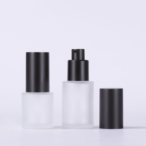 20ml 30ml 40ml 50ml 60ml 80ml 100ml 120ml cilindro rotondo vetro smerigliato cosmetico per il trattamento del siero flacone della pompa