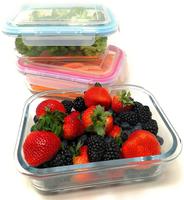 Vente chaude, ensemble de 12 bocaux hermétiques pour la cuisine, boîte à lunch en verre pour le stockage des aliments, prix bas