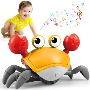成基婴儿红外感应行走玩具拉沐浴音乐儿童感应逃生螃蟹章鱼爬行玩具