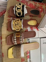 Sandales Plates pour Femmes, Mode d'Été, Grande Taille, Chaussons de Plage, Modèles Assortis, Vente en Gros Usine