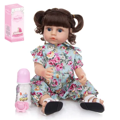 Atacado Novo Design Barato Vivo Lifelike Full Body Silicone Doll 55cm Vinyl Newborn Reborn Baby Doll para crianças Mini Cute Soft