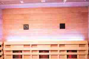 Salle de sauna infrarouge électrique en bois massif de pruche moderne avec contrôleur intelligent et <span class=keywords><strong>lampe</strong></span> de <span class=keywords><strong>luminothérapie</strong></span> rouge - Product Image 6