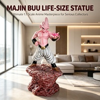 Statue en résine grandeur nature de Majin Buu, figurine de personnage d'anime Dragon Ball Z, ornement pour salon, décoration de Noël et d'Halloween