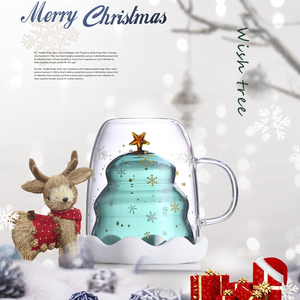 Manufacturer selling milk carton <span class=keywords><strong>box</strong></span> animal coffee borosilicate glass double <span class=keywords><strong>Christmas</strong></span> Cup - Product Image 3