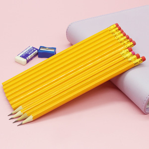 Crayon à Mine HB Jaune avec Gomme, pour <span class=keywords><strong>Croquis</strong></span>, Dessin et Apprentissage, Stylo d'Écriture pour Élèves de Primaire - Product Image 2