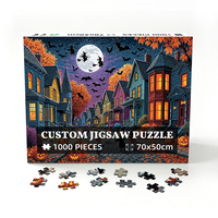 Usine de fabrication sur mesure de puzzles, puzzle personnalisé sur le thème d'Halloween, 1000 pièces, puzzle en papier, sûr pour la famille, pour les enfants