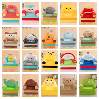 Sillón Infantil Plegable de Peluche con Forma de Animal, 2 en 1, Mueble Portátil para Niños, para Sala de Juegos, Regalo y Venta al por Mayor
