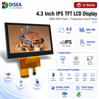 Maßgefertigtes 4,3 Zoll 800x480 IPS TFT LCD-Display-Modul mit Kapazitivem Touchpanel Industrielles LCD-Panel für HMI OEM ODM B2B Fabrik