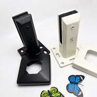 Set Penutup Spigot Kaca Tangga dengan Baut Pengencang Casing Persegi Berbahan Baja Tahan Karat dan Alas Pemasangan Lantai