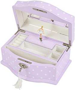Caja de Música de Lujo para Niñas, Diseño de Princesa Blanca con Llave, Caja de Joyería Personalizada con Forma de Bailarina, Caja Musical para Regalo - Product Image 5