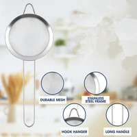 Passoire à mailles fines en acier inoxydable pour thé Matcha Passoire pratique Tamis à tamis Accessoires indispensables