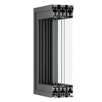 Portes coulissantes extérieures modernes en aluminium EBON personnalisées, double vitrage trempé, isolation acoustique, résistance aux ouragans