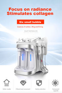 6 en 1 H2o2 Water Oxygen Jet Cuidado de plasma de alta frecuencia Facial Pequeña burbuja <span class=keywords><strong>Limpieza</strong></span> facial Equipo de belleza - Product Image 2
