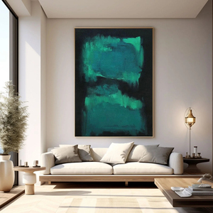 Dark blue abstract Wall Arts Large Canvas Hand painted <b>Framed</b> Oil <b>Painting</b> Indoor home decor gift <b>for</b> housewarming - Product Image 4