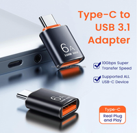 Paquete de 3 adaptadores USB C a USB, 10Gbps, macho a USB3.0, adaptador OTG hembra, tipo C Thunderbolt 4 para iPhone, MacBook Pro