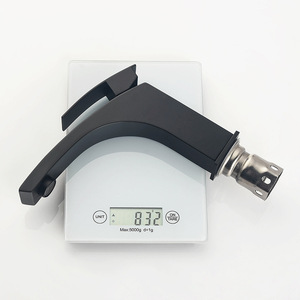 Black 304 Stainless Steel Single Hole Basin Faucet Minimalist <b>Deck</b> Mounted With Single Handle - Product Image 1