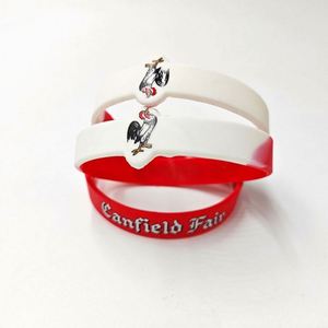 Bracelets en silicone personnalisés avec logo imprimé, bracelet fin en caoutchouc silicone avec logo sur mesure - Product Image 3