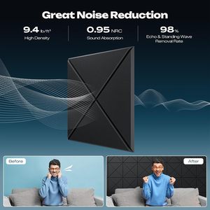 Paneles Acústicos de Espuma con Revestimiento en X, Autoadhesivos, Insonorizantes, Decorativos, para Paredes de Hogares, Oficinas, Pasillos y Gimnasios, Venta al Por Mayor - Product Image 2