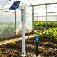 Station de surveillance de l'humidité du sol IoT avec accès aux données cloud, capteur sans fil alimenté par énergie solaire pour la gestion agricole en temps réel