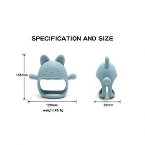 Jouet en silicone ABS certifié sans BPA, en forme de baleine, multicolore, sûr pour les bébés, pour soulager les douleurs de dentition - Product Image 2