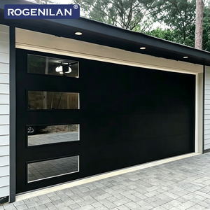 Portes <span class=keywords><strong>de</strong></span> <span class=keywords><strong>garage</strong></span> sectionnelles intelligentes isolées sur mesure <span class=keywords><strong>de</strong></span> l'usine Rogenilan, en aluminium, avec double vitrage trempé - Product Image 2