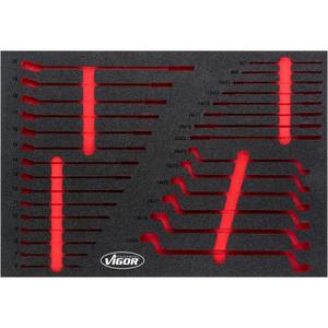 VIGOR - V6726-L Soft <b>foam</b> insert for V6726 (empty) - EAN 4047728067263 <b>ROLLING</b> WORKSHOPS EMPTY TRAYS - Product Image 1
