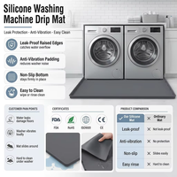 Tapis de protection en silicone pour cuisine et salle de bain, sous évier, avec trou de drainage pour gouttes, fuites, déversements, et protection des placards