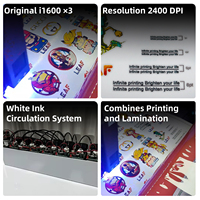 Impresora de inyección de tinta LEAF 42cm UV DTF Rollo a rollo Máquina de impresión digital Dtf Impresora UV Pegatinas y diseño de logotipo