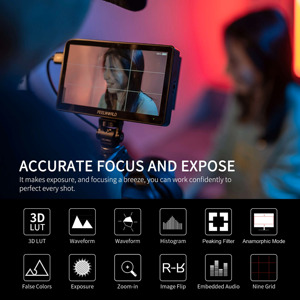 <span class=keywords><strong>FEELWORLD</strong></span> <span class=keywords><strong>F5</strong></span> <span class=keywords><strong>Pro</strong></span> จอภาพกล้อง V4 6นิ้ว, จอภาพแบบสัมผัสกล้อง DSLR กล้อง HDMI DSLR จอภาพภาคสนาม F970ชุดจ่ายไฟโดยตรง - Product Image 5