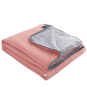 Lit d'été en polyester super doux basse quantité minimale de commande Couverture de jet de refroidissement doubie face avec logo imprimé personnalisé - Product Image 3