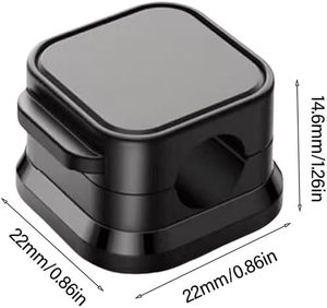 Ensemble de 6 organiseurs de câbles magnétiques en plastique pour bureau et mur, avec boucles de rangement pour cartes d'alignement et charge de données de téléphone portable - Product Image 4