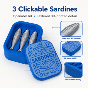 Portachiavi a moschettone in lega di zinco blu, antistress, con apertura a scatto, giocattolo da scrivania tattile, forma rettangolare, per regalo da ufficio - Product Image 5