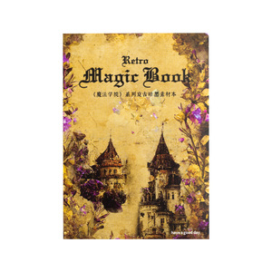 60 Stück pro Packung Lose Blätter mit Stanzmuster Bedruckte Buchserie Mofa Academy Retro Goth Journal Dekorationsbasis 6 Modelle - Product Image 1