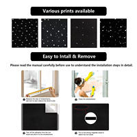 145*300CM-revestimiento de PU negro temporal 100% Material opaco persianas opacas portátiles cortinas para dormitorio guardería