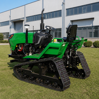 Tracteur chenillé miniature chinois 50 CV pour l'agriculture, avec motoculteur rotatif télécommandé pour la ferme