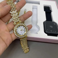Montre connectée A58 Plus, nouveau design, 8 en 1, montre dorée pour femmes, coffret cadeau, moniteur de fréquence cardiaque, tracker de forme physique, montre connectée pour femmes