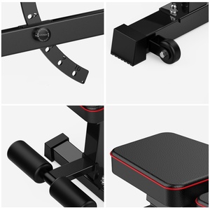 Banc de musculation réglable en métal noir avec <span class=keywords><strong>support</strong></span> pour <span class=keywords><strong>haltères</strong></span>, pliable pour une utilisation en intérieur, unisexe - Product Image 4