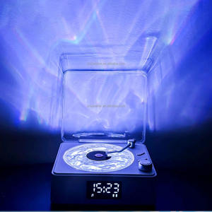 Haut-parleur de bureau vintage multifonction Waves Blue Tooth avec lumière ambiante RVB et <span class=keywords><strong>bruit</strong></span> blanc sonore océanique comme aide au sommeil - Product Image 4