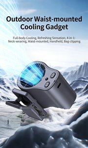 OEM Led Portable Clip Fan USB Rechargeable Wearable Waist Fan <b>Mini</b> Hands Free Personal Cooling Fan Outdoor Camping Summer Fan - Product Image 6
