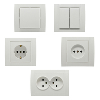 Interrupteur mural et prise PC standard UE, 1 ou 2 boutons poussoirs, 10A 16A 250V, prise Schuko Europlug double, CE RoHS CB OEM