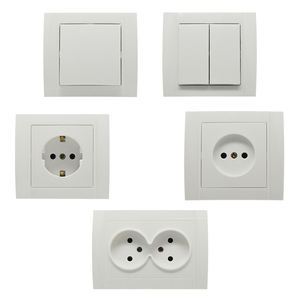 MVAVA-<span class=keywords><strong>Panel</strong></span> de PC a precios económicos de fábrica, 1 Banda, 2 bandas de potencia, toma eléctrica dual de la UE, botón pulsador de pared para el hogar, interruptores de luz y enchufe - Product Image 1