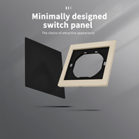 Interruptores y Enchufes de Pared WESA Ultrafinos con Botón Pulsador EU 1/2/3 Vías, Enchufe de Alimentación de 1 Vía, Combinación Libre, Diseño Moderno de Lujo