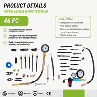 Kit de testeur de compression de moteur essence/diesel 46 pièces, testeur de fuite, outil de diagnostic de pression des cylindres pour moteurs HDi TDCi PD