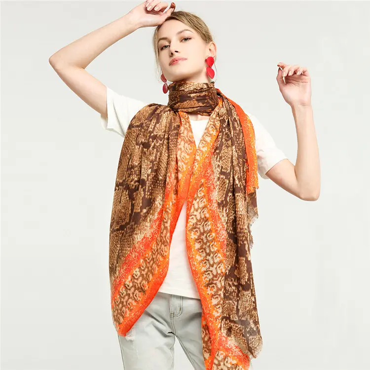 Main product attractive style pure silk printed scarfs from direct factory