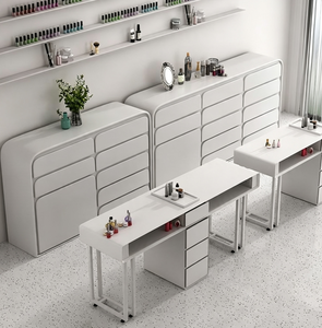 Meuble de rangement moderne en bois blanc avec tiroirs pour salon, chambre, bureau à domicile - Product Image 4